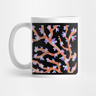 Orange Gorgonian Coral Pattern in Acrylic Mug